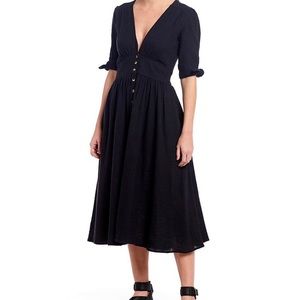 Free people Love of my Life Midi Dress black